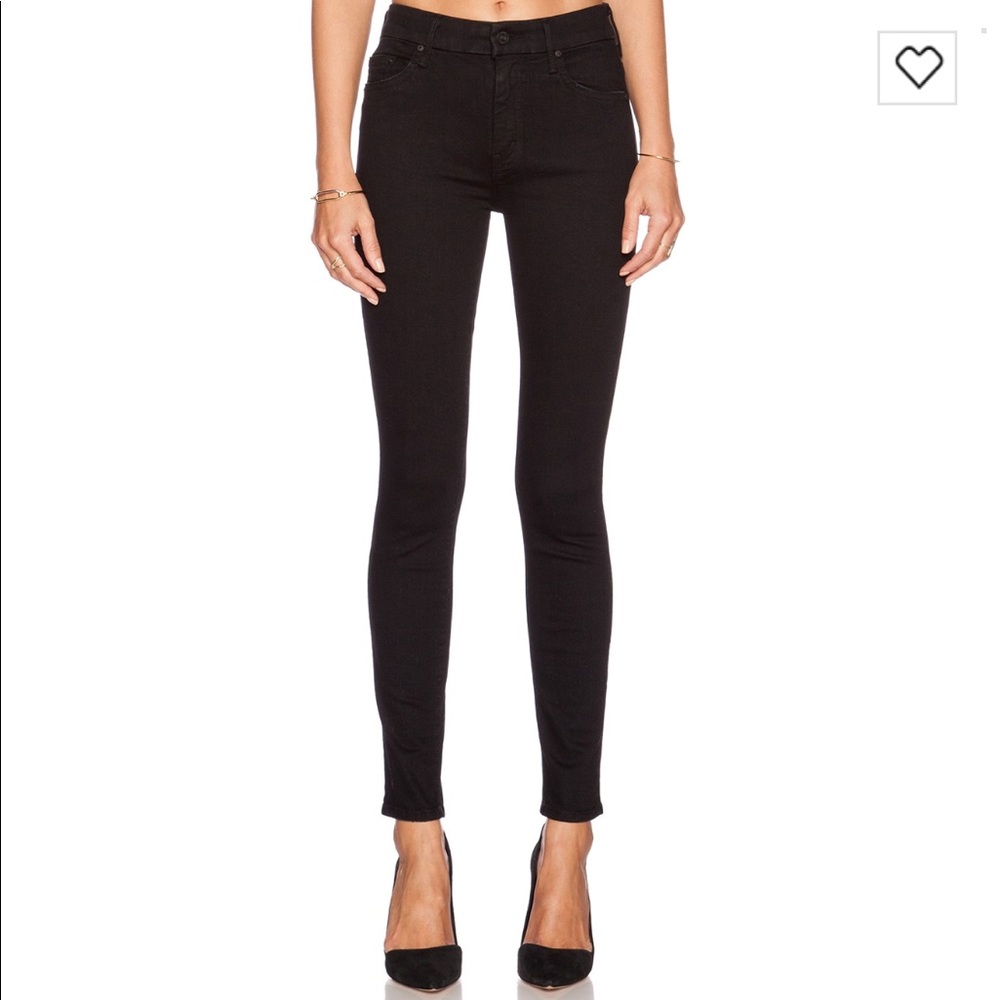 Mother Looker High Waisted Black Skinny Jeans